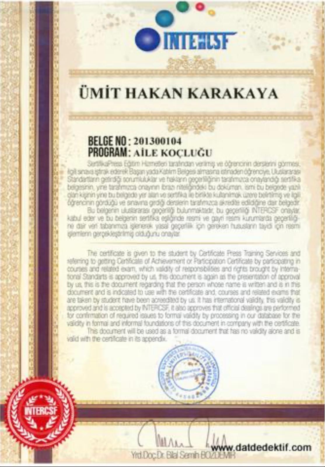 Ankra Dedektif SERTİFİKALARIMIZ